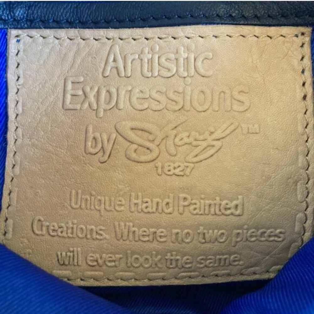 SHARIF Hand Painted New York Shows Crossbody NWOT - Picture 7 of 11